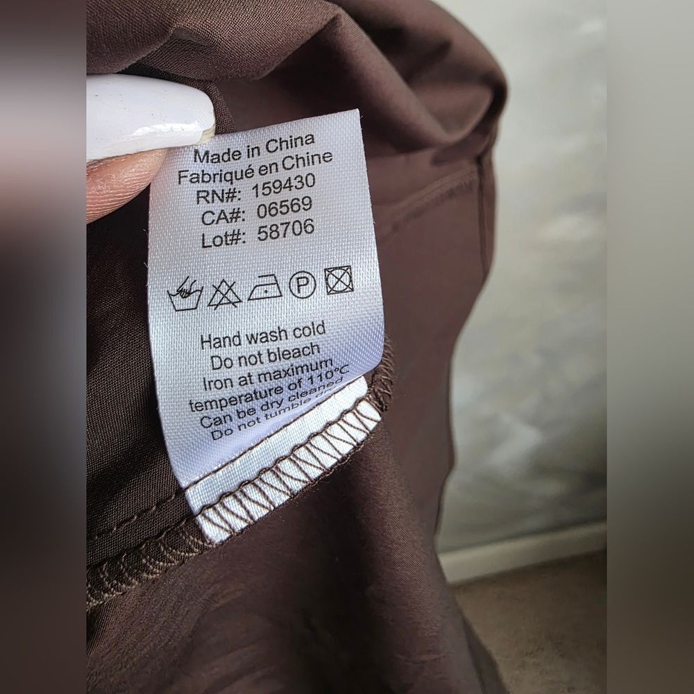Elsie Mixed Media Maxi Dress in Cocoa by Elan Mock Neck Sleeveless Sz M NWT - Picture 9 of 10